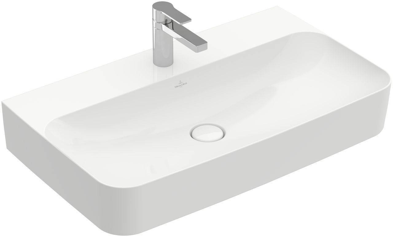 Finion Waschtisch mit Hahnloch, mit verdecktem  Überlauf ViFlow 800 x 470mm