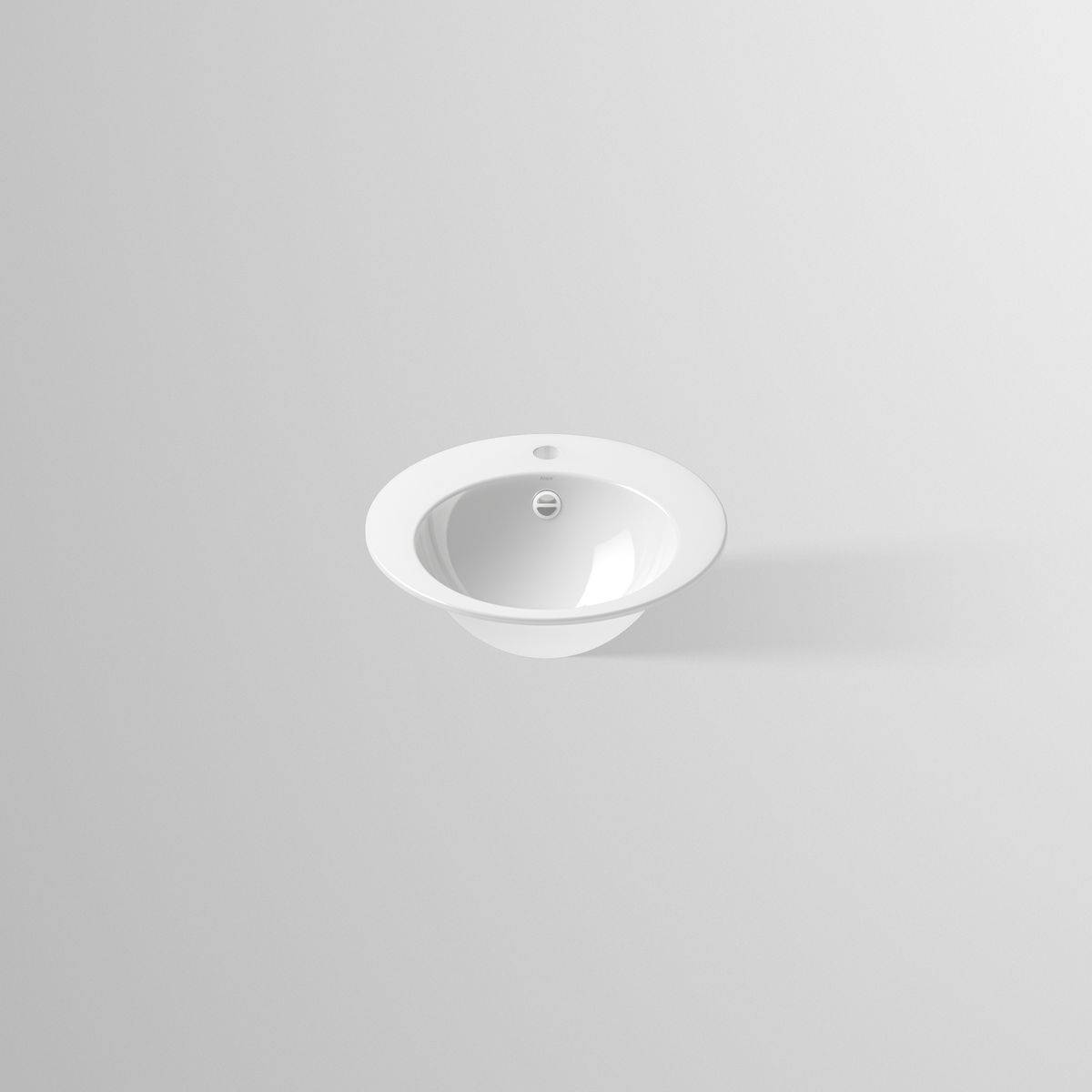 EB.K450H Einbaubecken, 450mm, mit Hahnloch, mit Überlauf