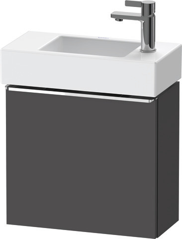 Duravit D-Neo Waschtischunterbau wandhängend mit Möbelgriff chrom