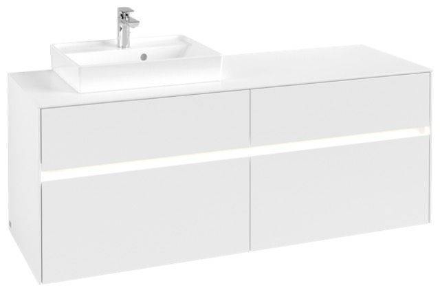 Villeroy & Boch Collaro Waschtischunterschrank 1400 x 548 x 500mm, mit LED Beleuchtung