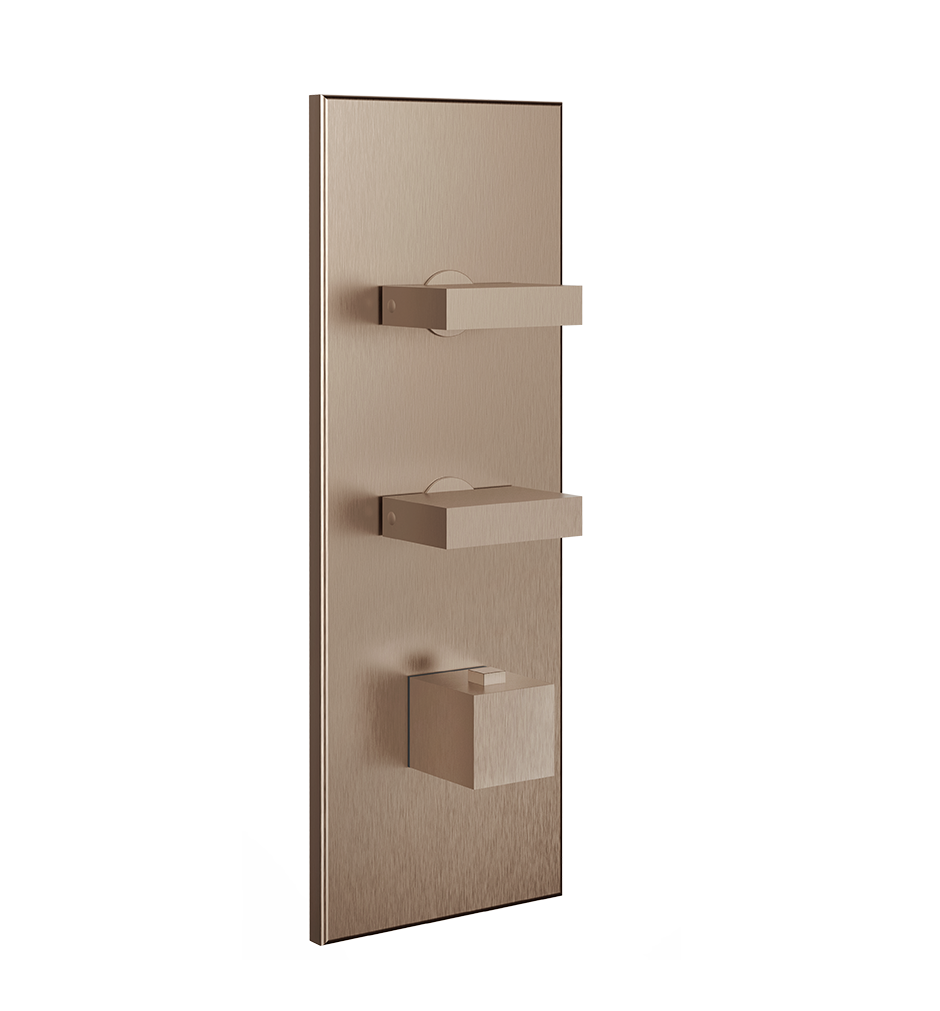 Gessi Rettangolo Wellness Unterputz-Thermostat für 2 Verbraucher, 3/4