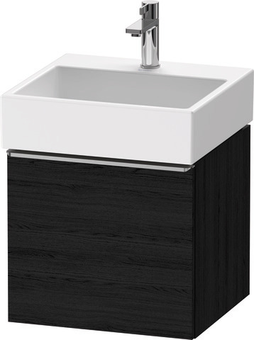 Duravit D-Neo Waschtischunterbau wandhängend mit Möbelgriff Edelstahl gebürstet