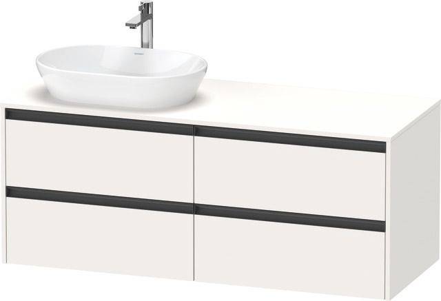 Ketho.2 Waschtischunterbau wandhängend 1400 x 550mm, Beckenausschnitt links