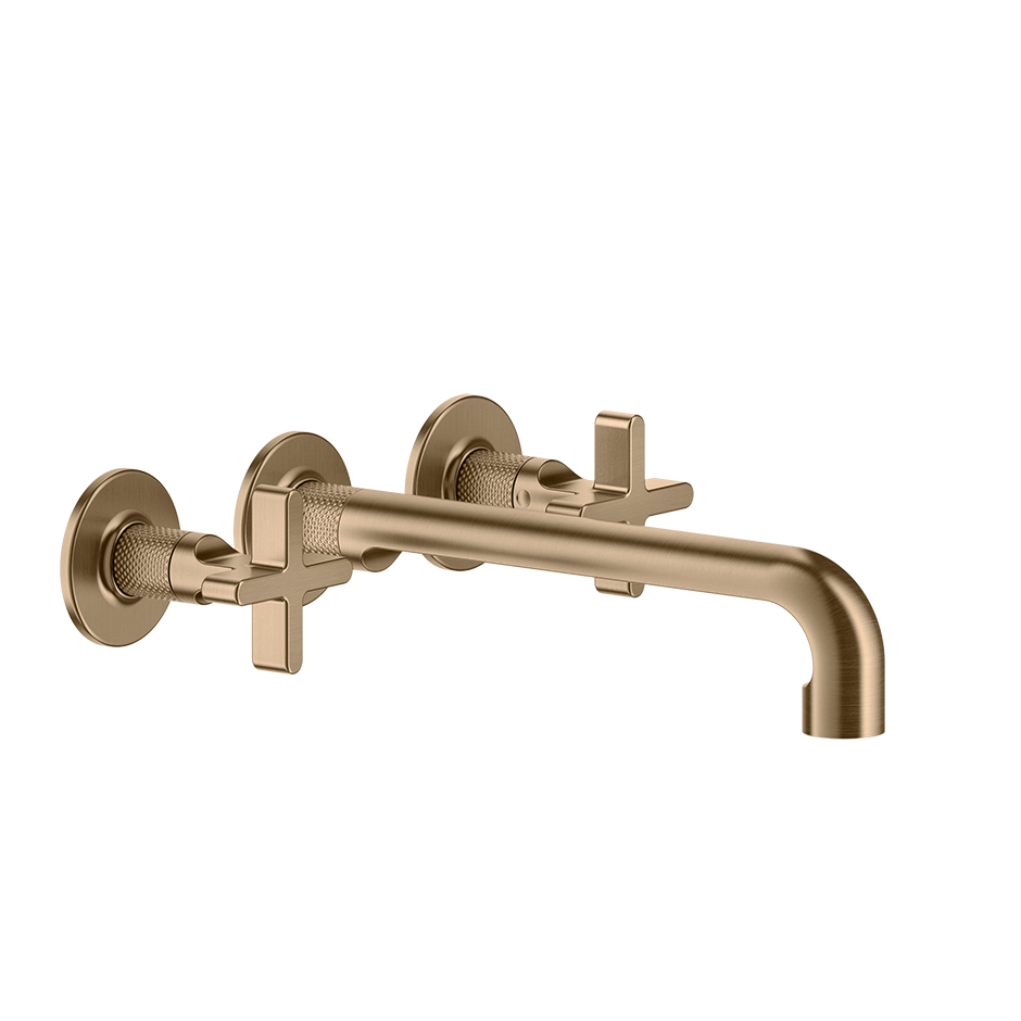 Gessi Inciso+ 2-Griff-Waschtisch-Wandarmatur 235-255mm