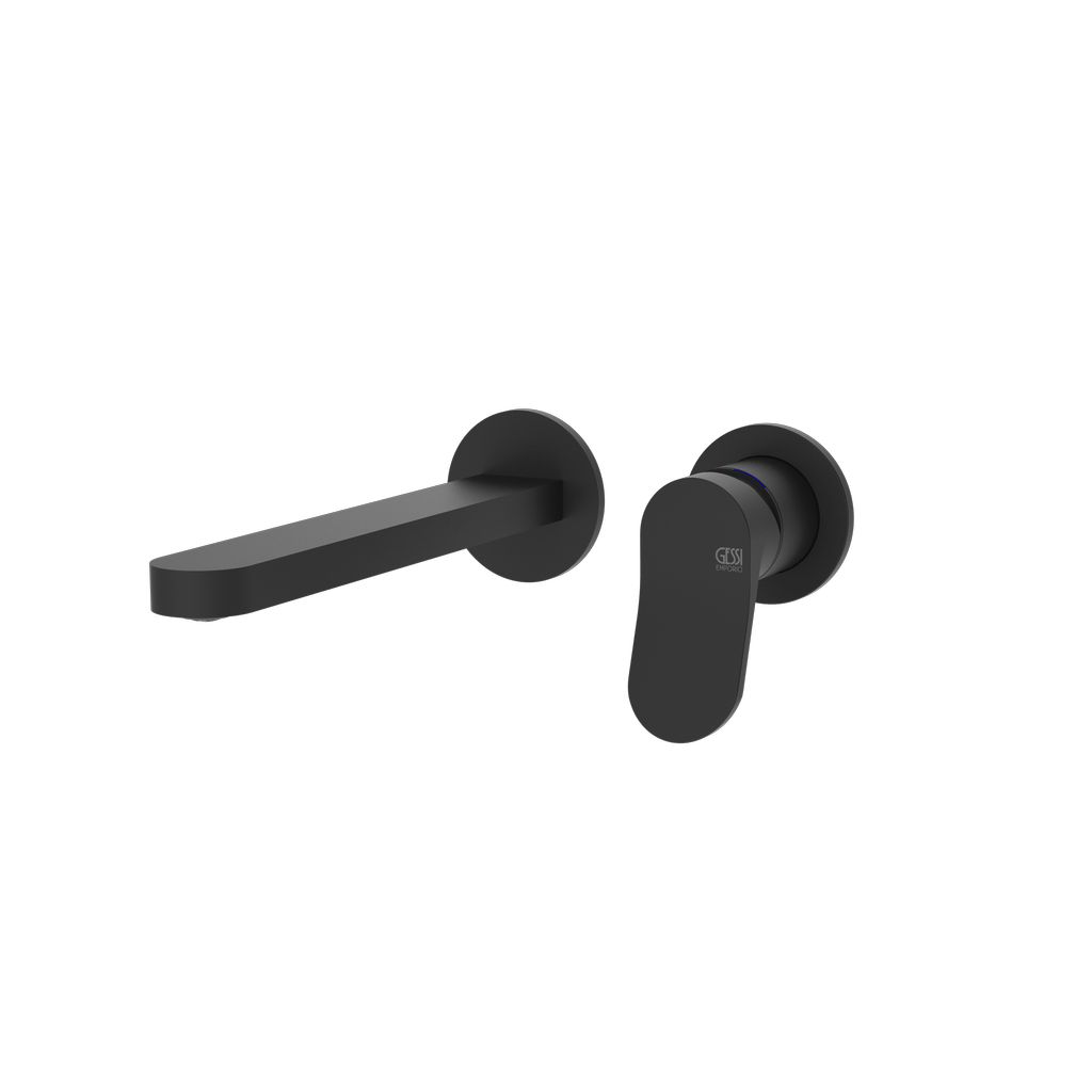 Gessi Emporio Via Meravigli Waschtisch-Wand-Einhebelmischer schwarz matt