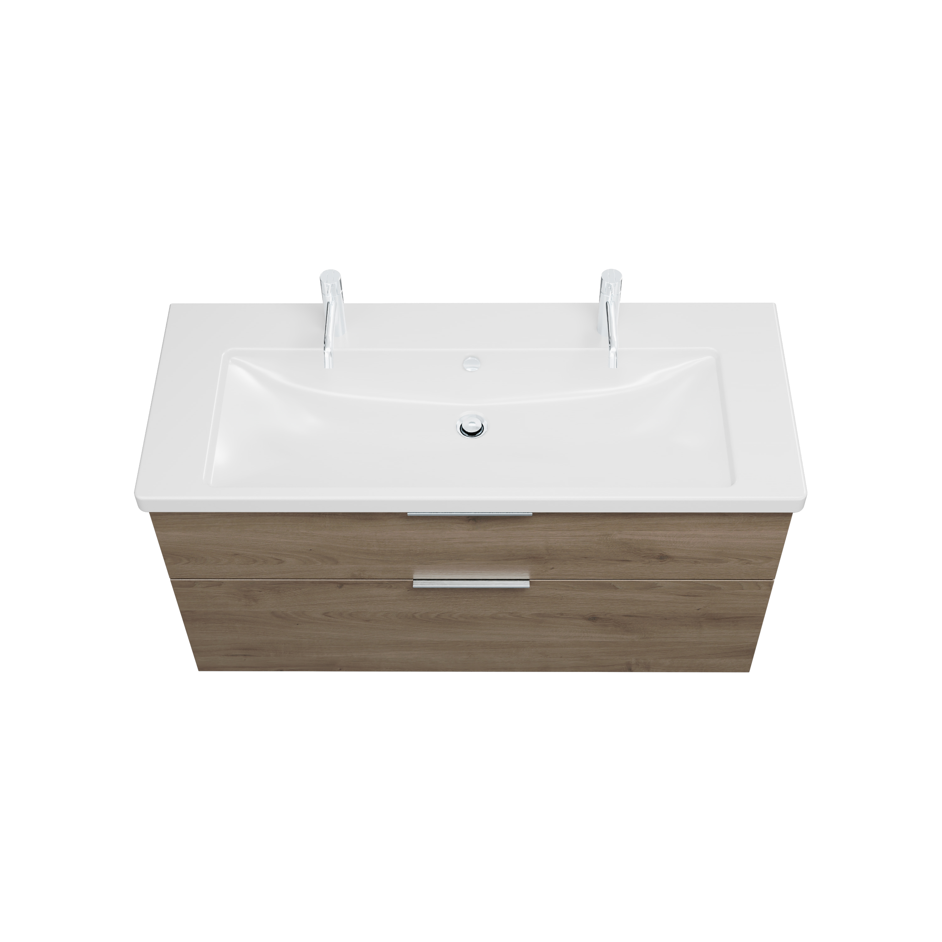 burgbad Eqio Badmöbel-Set SEYR123 Eiche Dekor Caramel/Alpinweiss