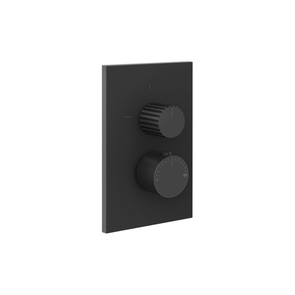 Gessi Incastri Unterputz-Thermostat, 3-Weg, schwarz matt