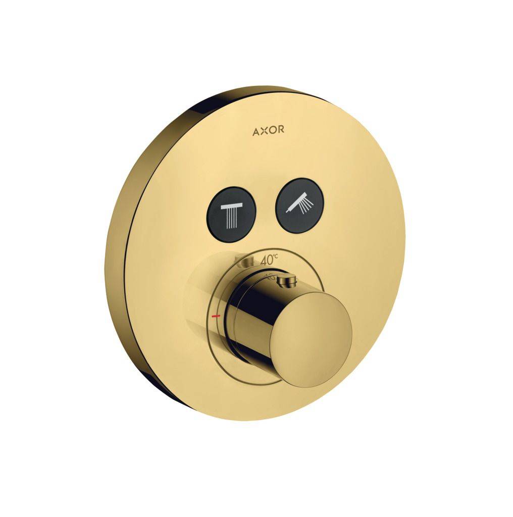 ShowerSelect Round Thermostat Unterputz für 2 Verbraucher