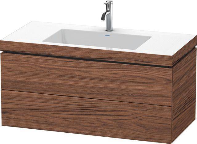 L-Cube Möbelwaschtisch c-bonded mit Unterbau wandhängend, LC6928O, 1000 x 480mm, 2 Schubkästen