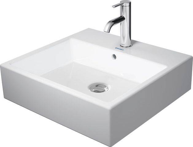 Vero Air Waschtisch geschliffen, 500 x 470mm mit Hahnloch, mit Überlauf