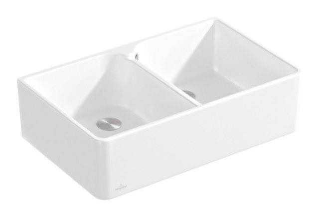 Villeroy & Boch Spülstein 80 X, mit Ablaufgarnitur mit Excenterbetätigung, 795 x 500mm