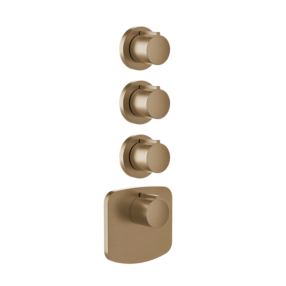 Gessi Tondo Wellness Hochleistungs-Unterputzthermostat mit 3 separaten Wegen