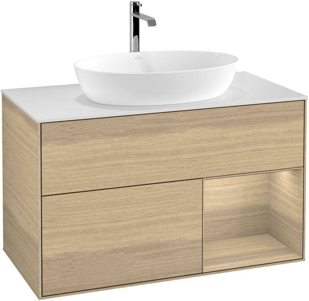 Villeroy & Boch Finion Waschtischunterschrank 1000 x 603 x 501mm, Abdeckplatte weiß matt