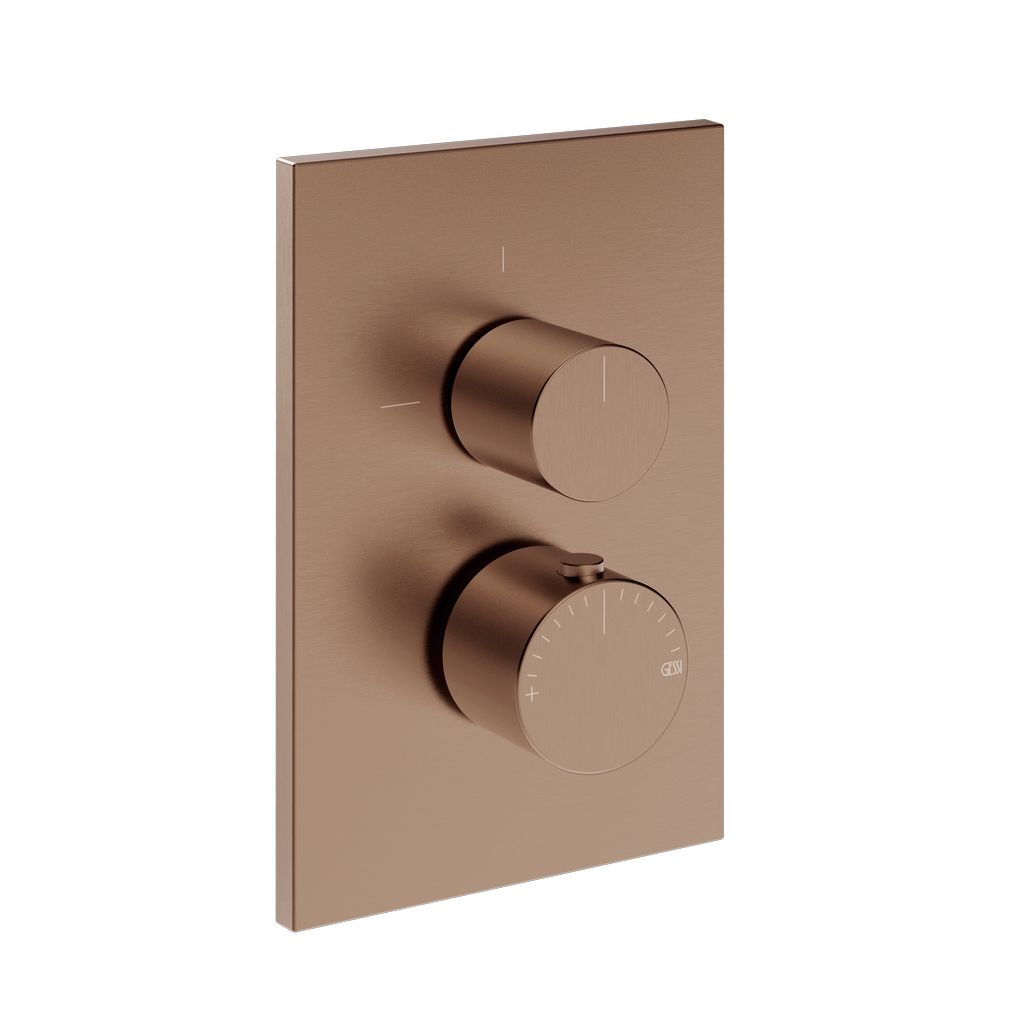 Gessi Habito Unito Thermostat, 1-Weg Kupfer gebürstet
