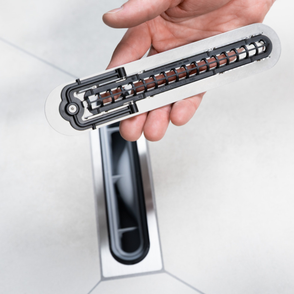 Flowpoint Zero shower drain stainless steel brushed