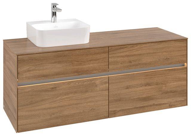 Villeroy & Boch Collaro Waschtischunterschrank 1400 x 500 x 548mm, mit LED Beleuchtung