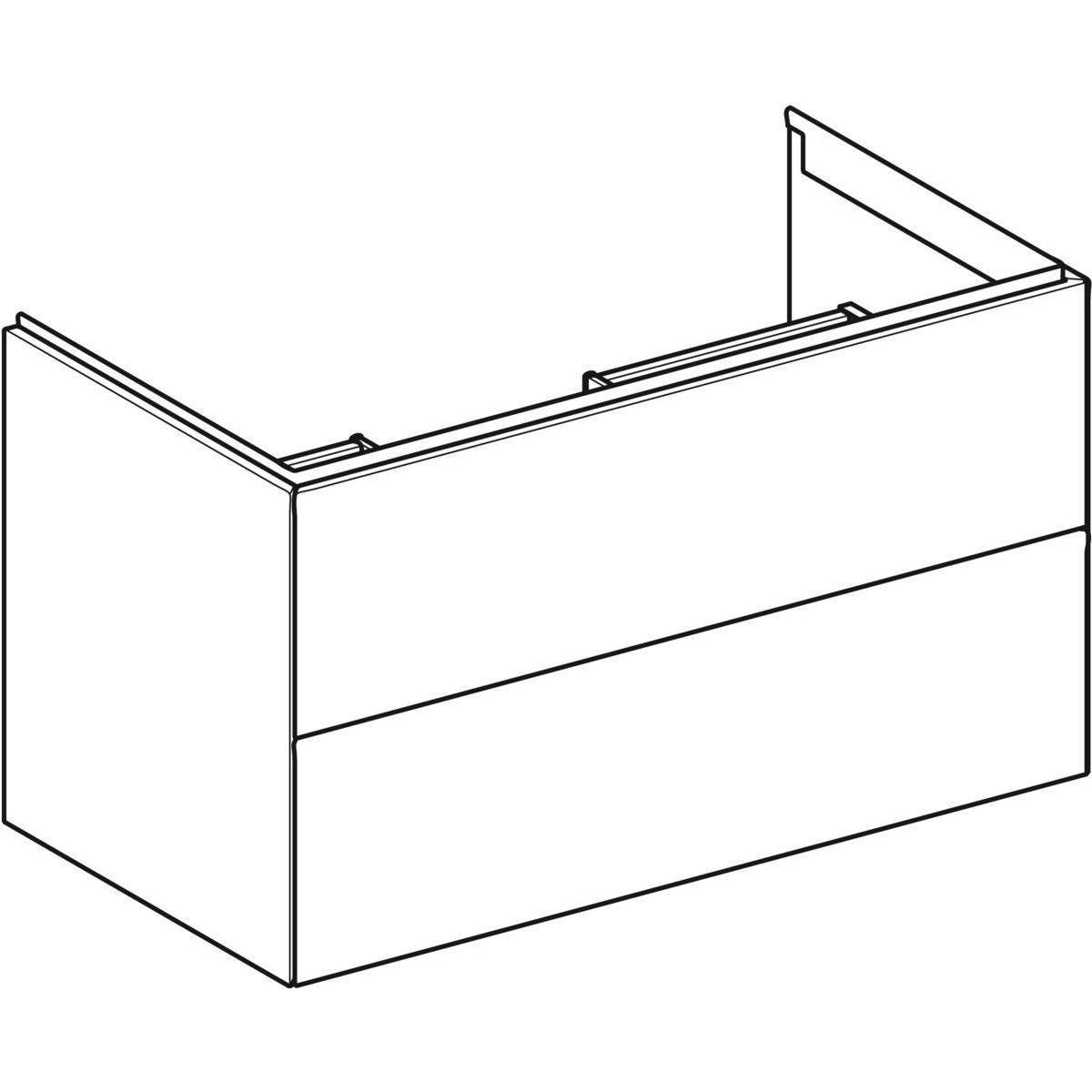 ONE Unterschrank für Waschtisch, 2 Auszüge, 90cm