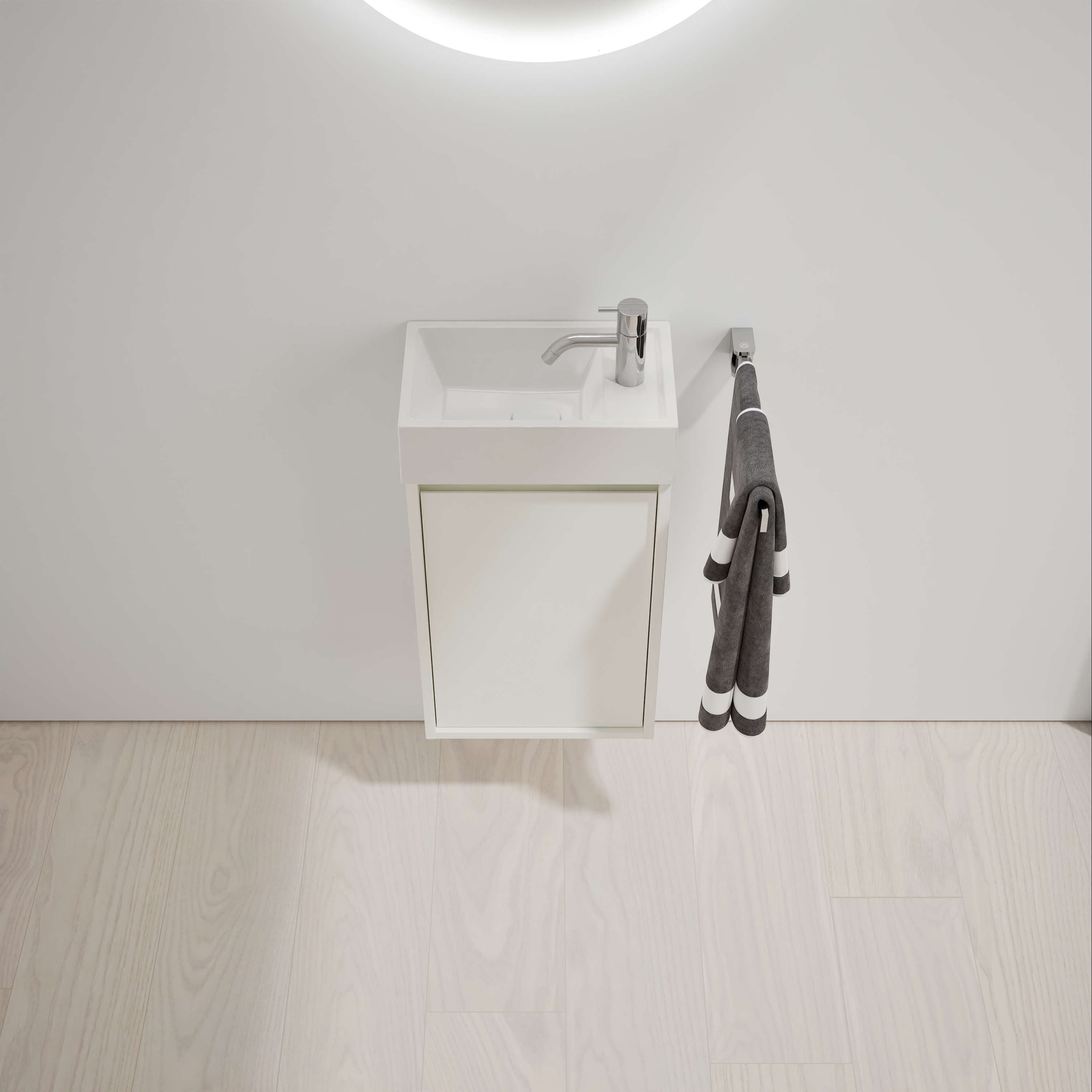 Devio Badmöbel-Set 370mm Weiß Matt