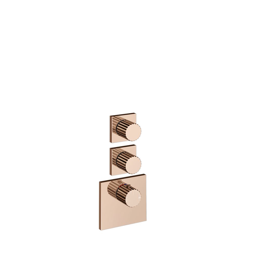 Gessi Incastri Unterputz-Thermostat, 2 Ventile, Kupfer PVD