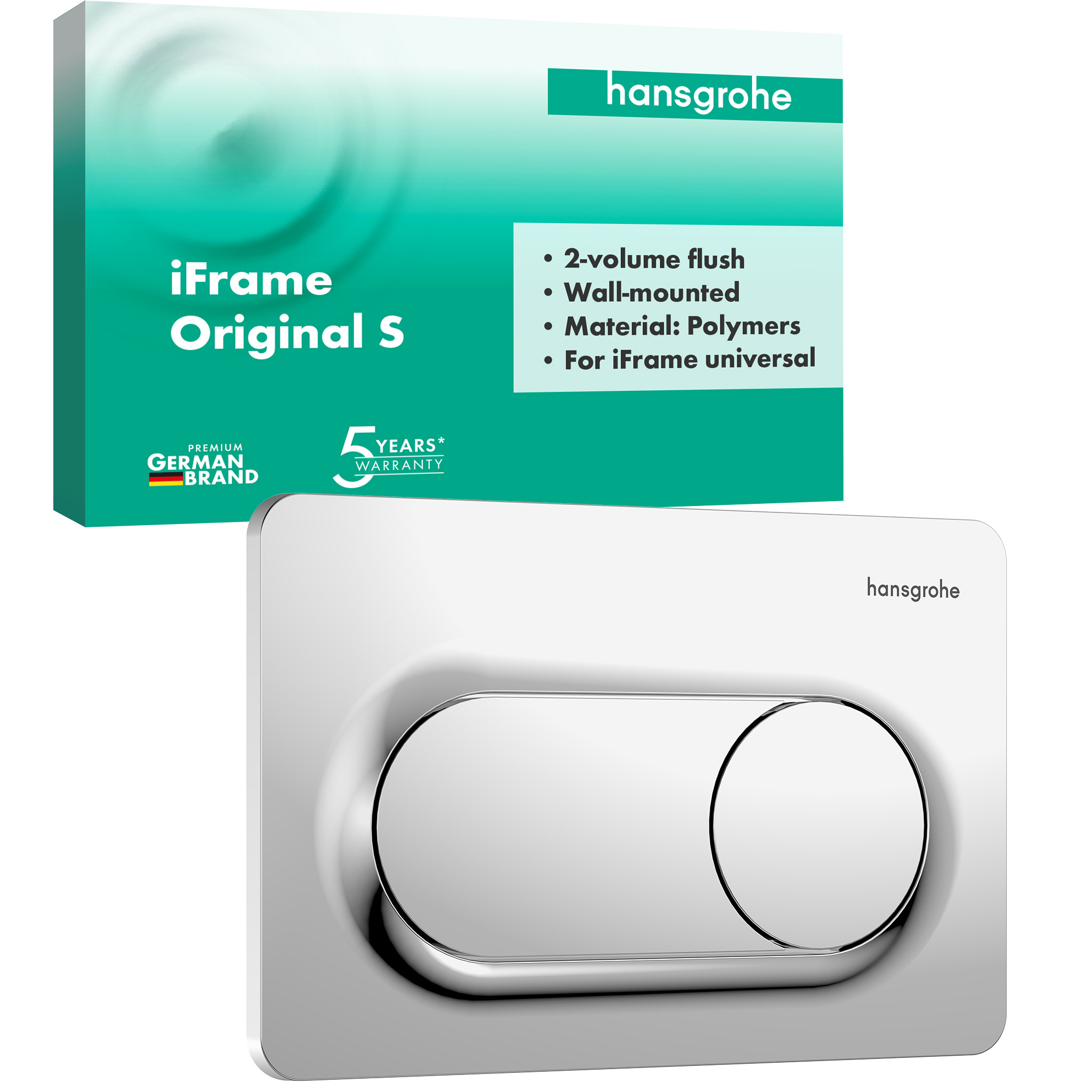 iFrame Original S WC flush plate for dual flush