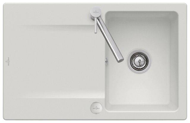 Siluet 45 Küchenspüle, mit Ablaufgarnitur mit Excenterbetätigung, 800 x 510mm