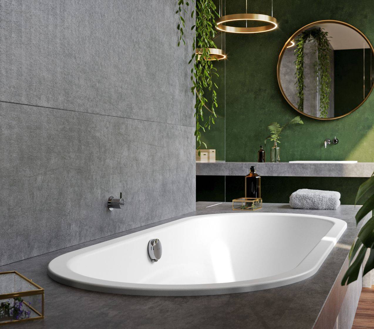 Classic Duo Oval-Badewanne; Modell 112; 1600 x 700 x 420mm, für Wannengriff