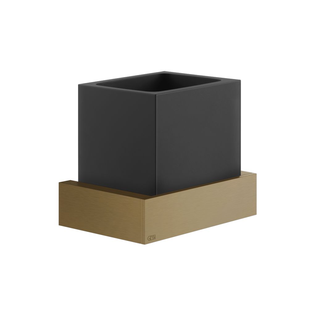 Gessi Rettangolo Wand-Glashalter Becher schwarz
