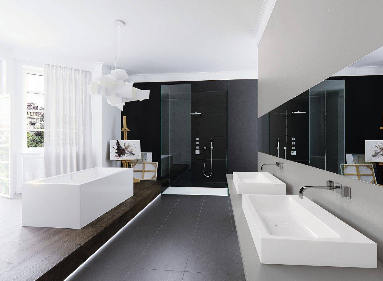 Meisterstück Conoduo freestanding bath tub 1800 x 800 x 460mm, with pop-up waste with filling function