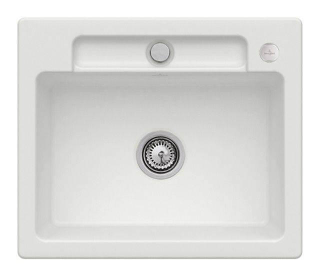 Villeroy & Boch Siluet 60 S Küchenspüle, mit Ablaufgarnitur mit Excenterbetätigung, 600 x 510mm
