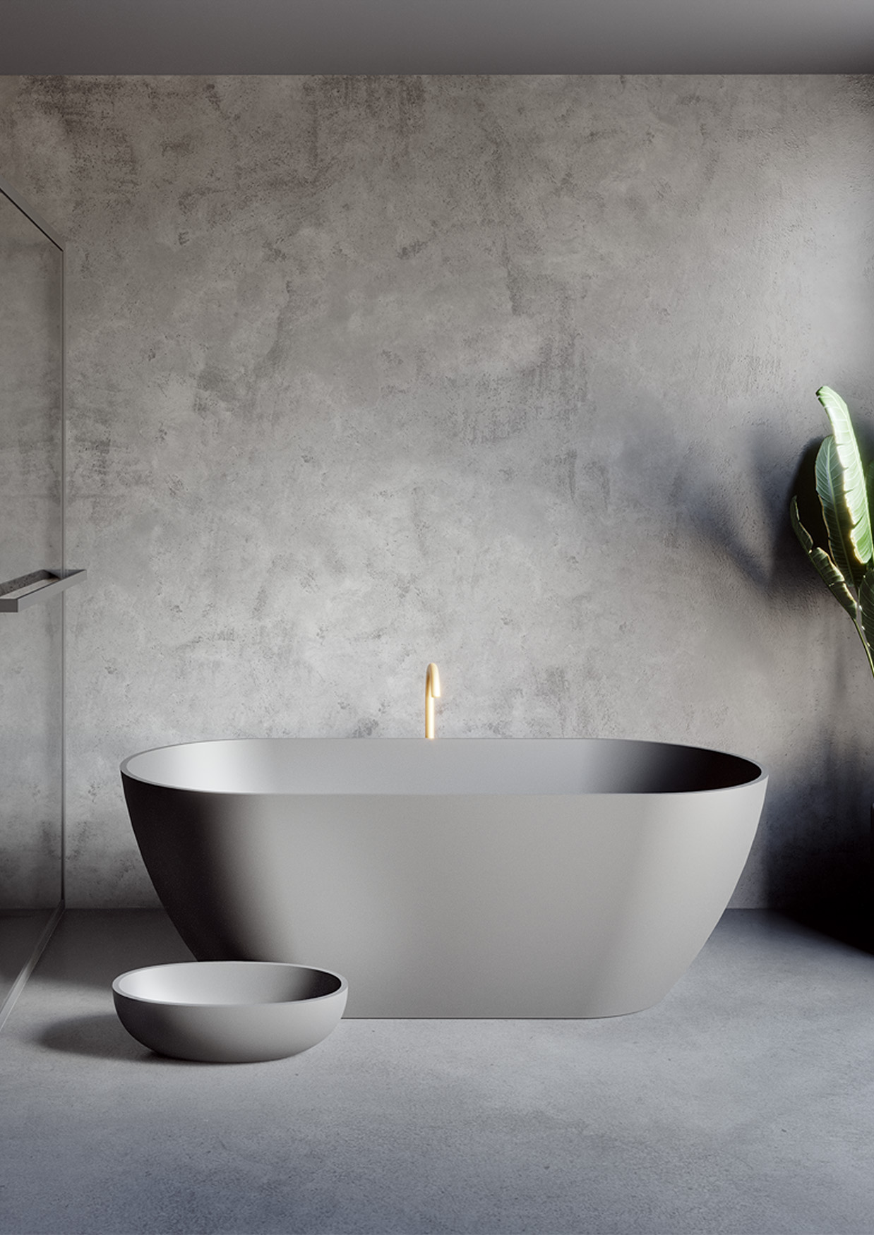 Bilbao 170 Solid Surface freistehende Badewanne 170 x 80 x 55,5cm