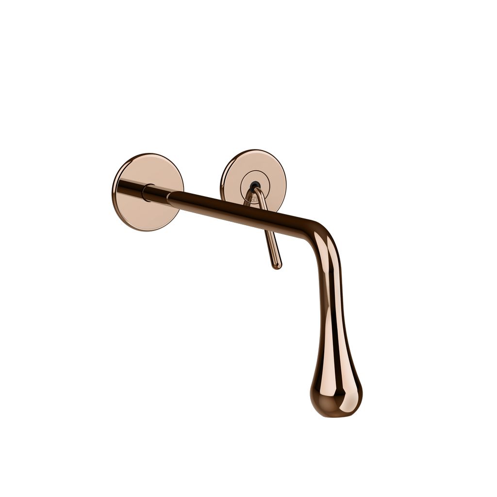 Gessi Goccia Waschtisch-Wand-Einhebelmischer Kupfer PVD