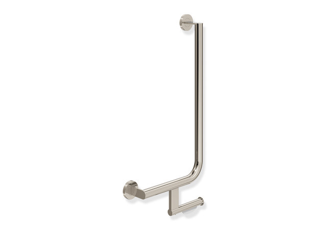 HEWI System 900 Winkelgriff mit WC-Papierrollenhalter 600 x 300 mm, 90°, Ø32, links