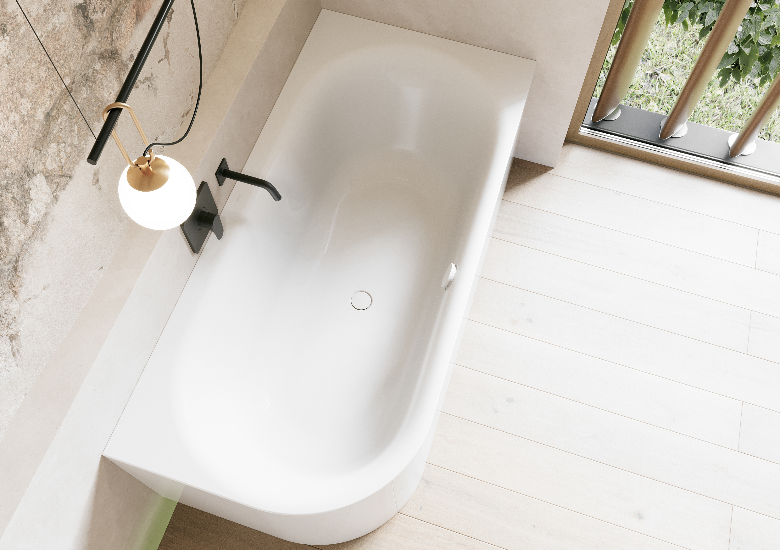 Lux Oval V Silhouette Badewanne