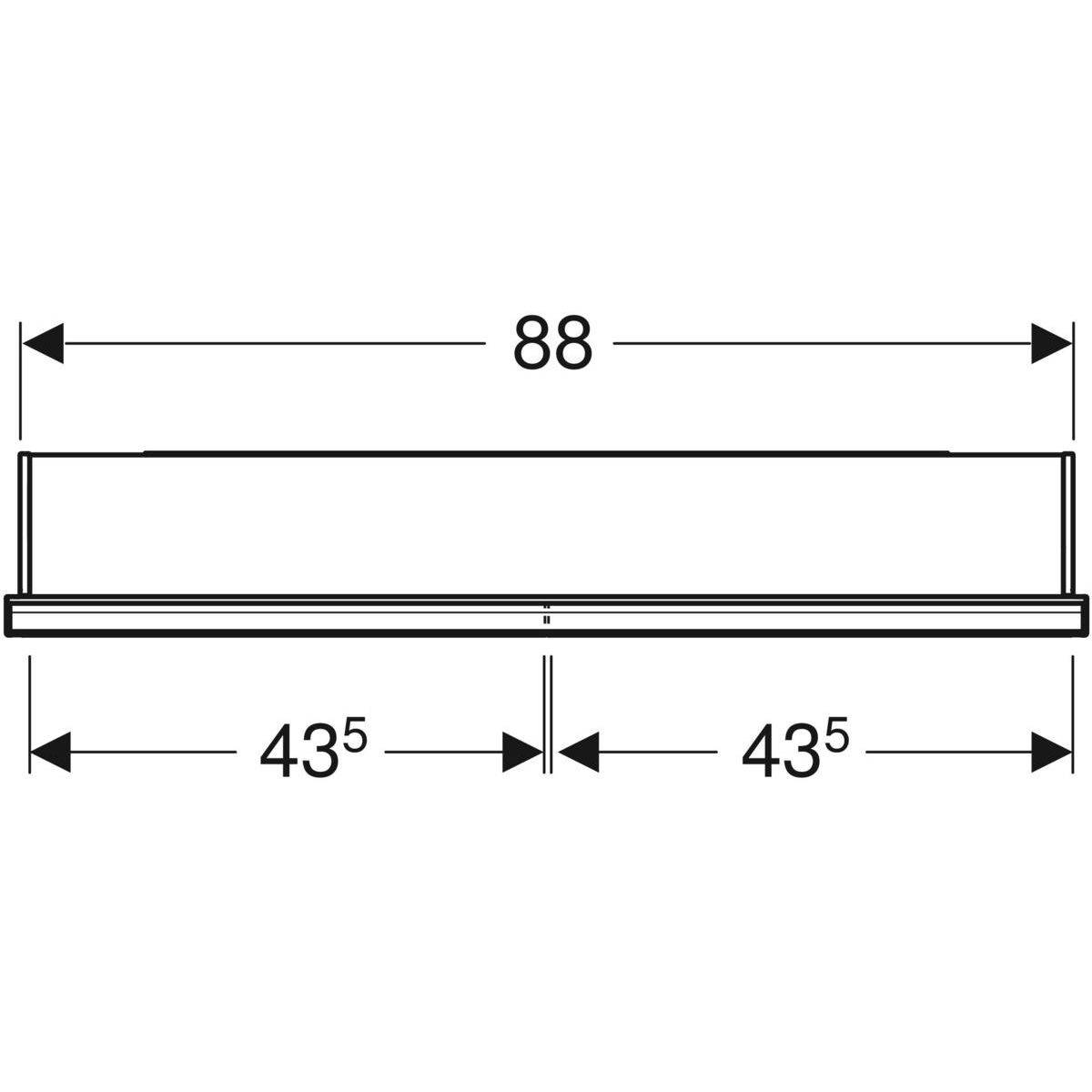 ONE Einbau-Spiegelschrank mit Nische und ComfortLight, 90 x 90 x 15cm