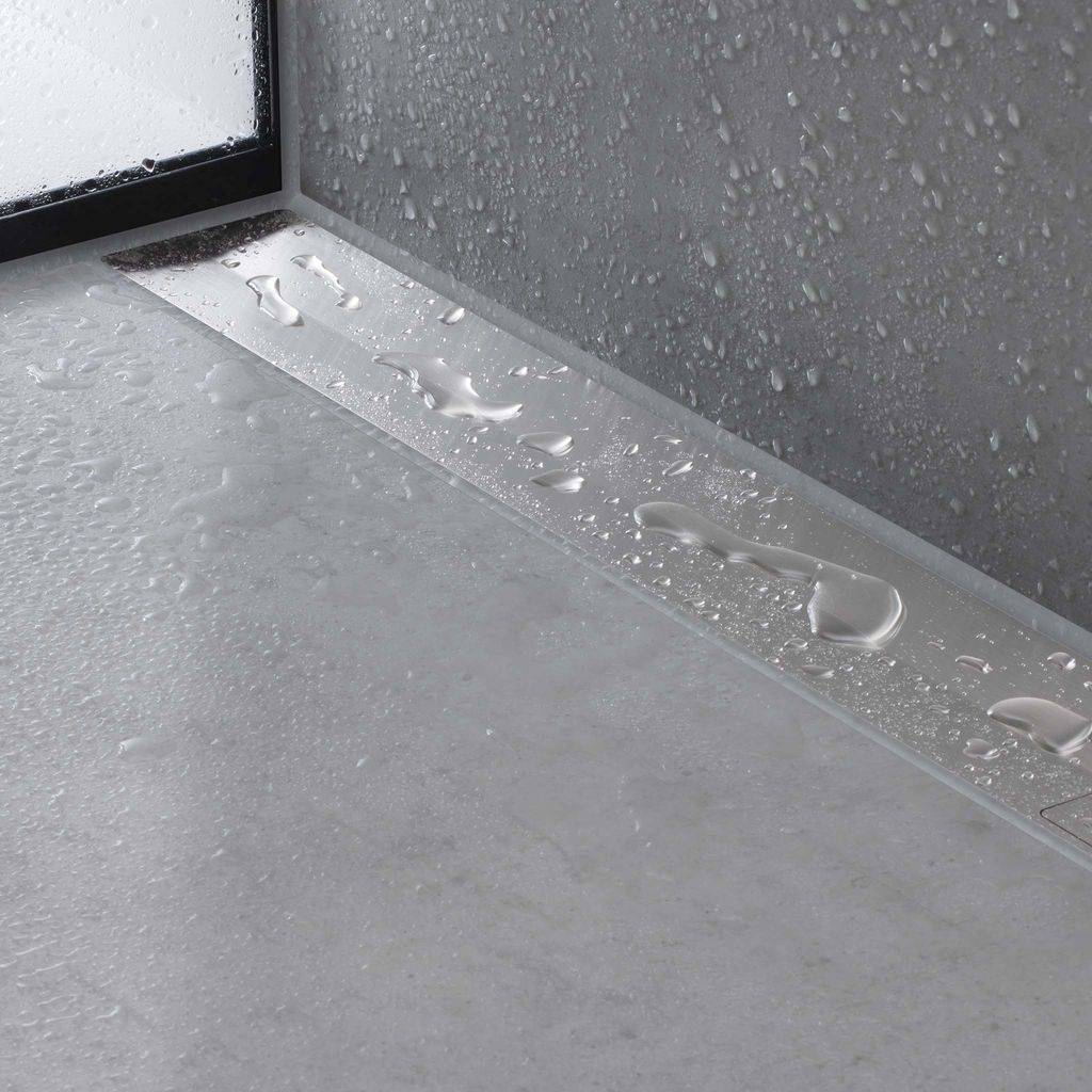 56054000_10 RainDrain Flex Fertigset Duschrinne 120cm kürzbar, zur Wandmontage
