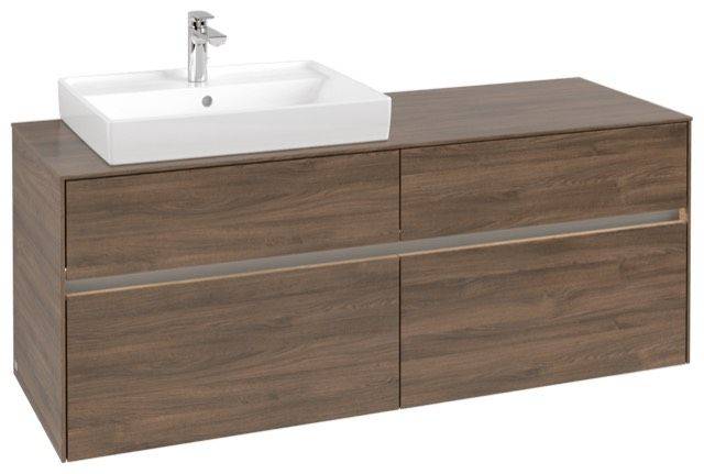 Villeroy & Boch Collaro Waschtischunterschrank 1400 x 548 x 500mm, mit LED Beleuchtung