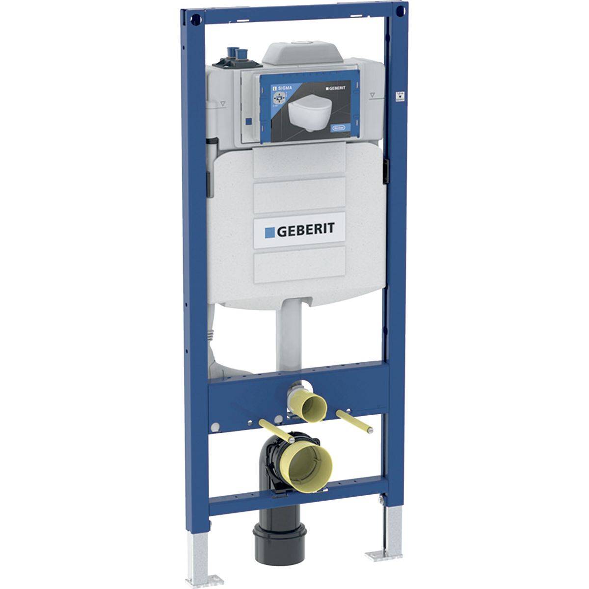 Duofix Element für Wand WC, 120cm,  mit HS50 Hygienespülung, 2 Wasseranschlüsse
