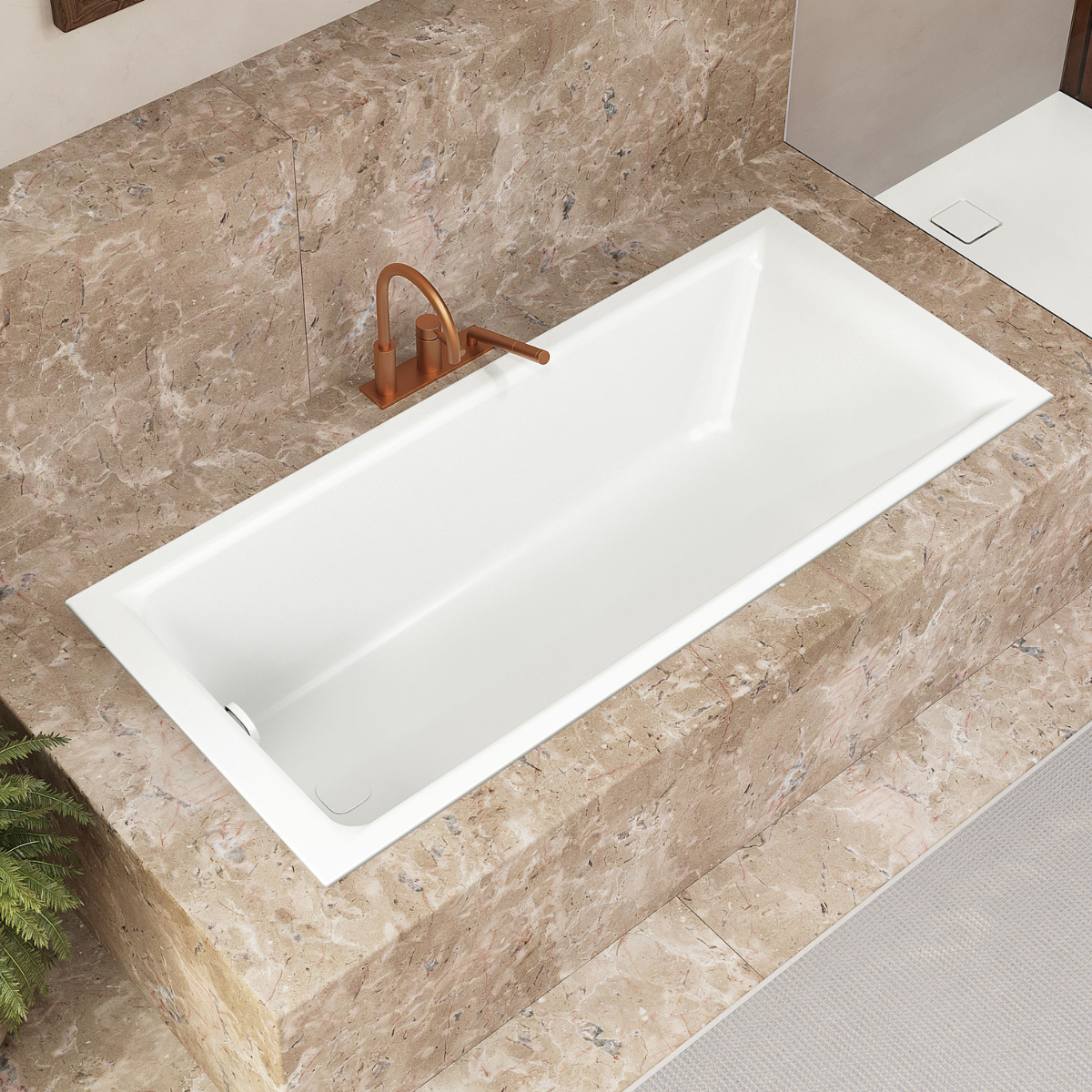 Kaldewei Puro Next Rechteck-Badewanne Modell 1430, 1900 x 900mm, mit Perl-Effekt