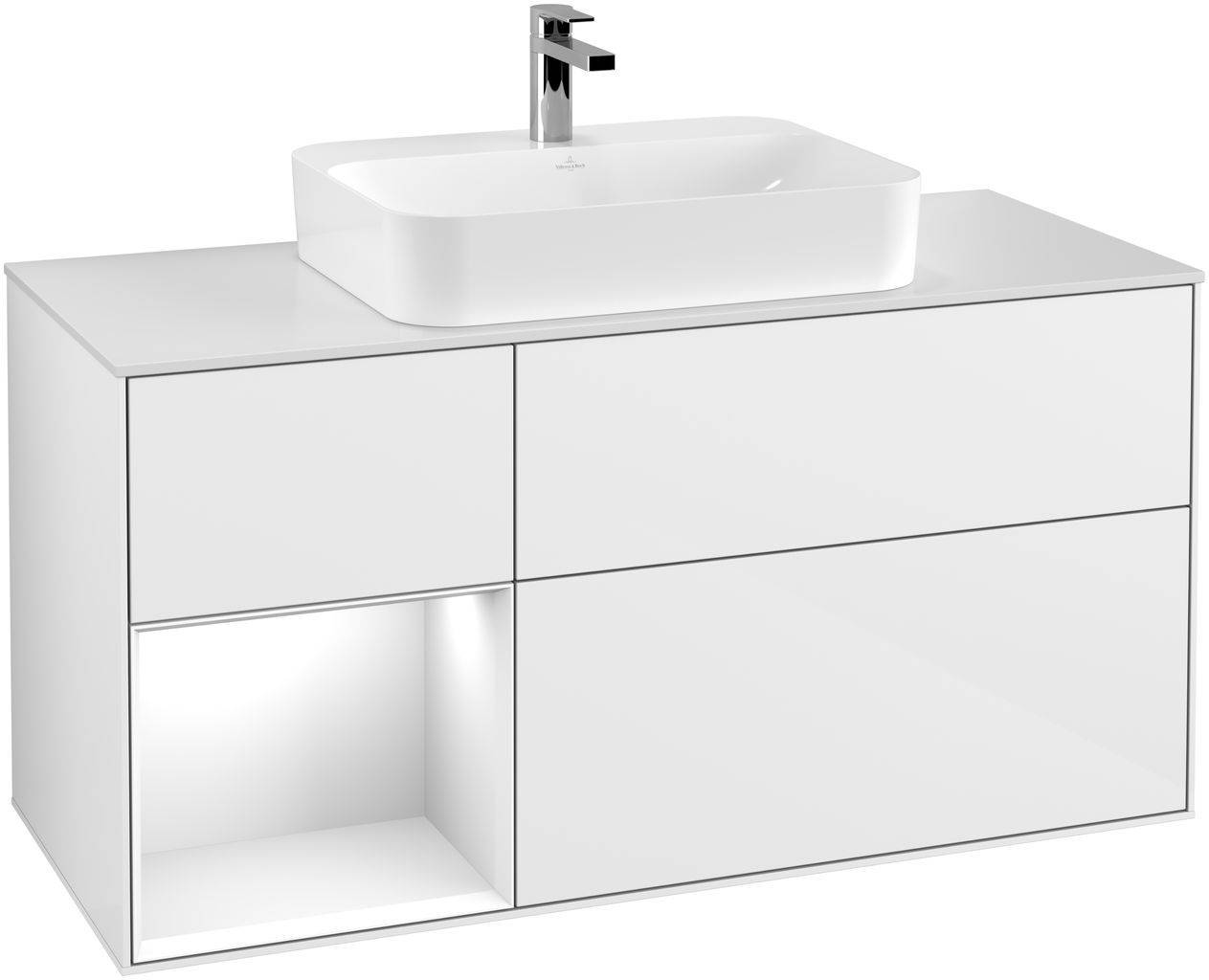 Villeroy & Boch Finion Waschtischunterschrank 1200 x 603 x 501mm, Abdeckplatte weiß matt