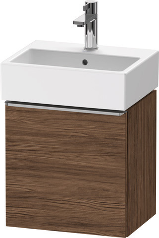 Duravit D-Neo Waschtischunterbau wandhängend mit Möbelgriff Edelstahl gebürstet