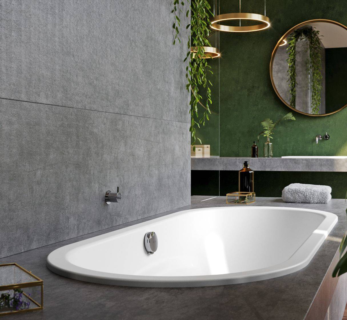 Classic Duo Oval-Badewanne; Modell 116; 1700 x 700 x 420mm