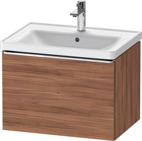 Duravit D-Neo Waschtischunterbau wandhängend mit Möbelgriff chrom