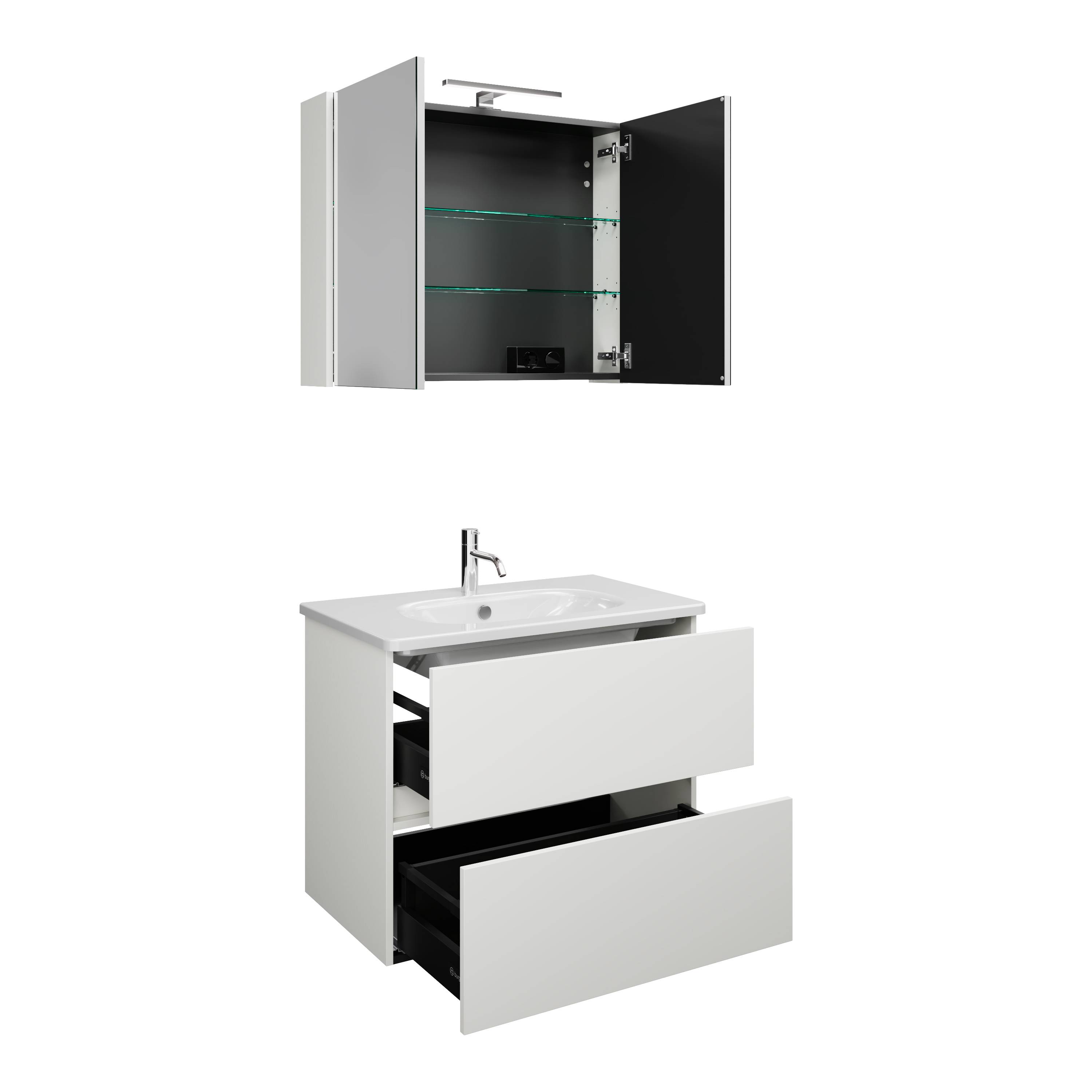 Rocio Badmöbel-Set mit Spiegelschrank 800mm