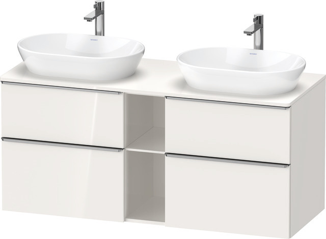 Duravit D-Neo Konsolenwaschtischunterbau mit Möbelgriff Edelstahl gebürstet
