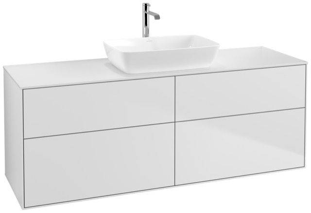 Finion Waschtischunterschrank  1600 x 603 x 501mm, Abdeckplatte weiß matt