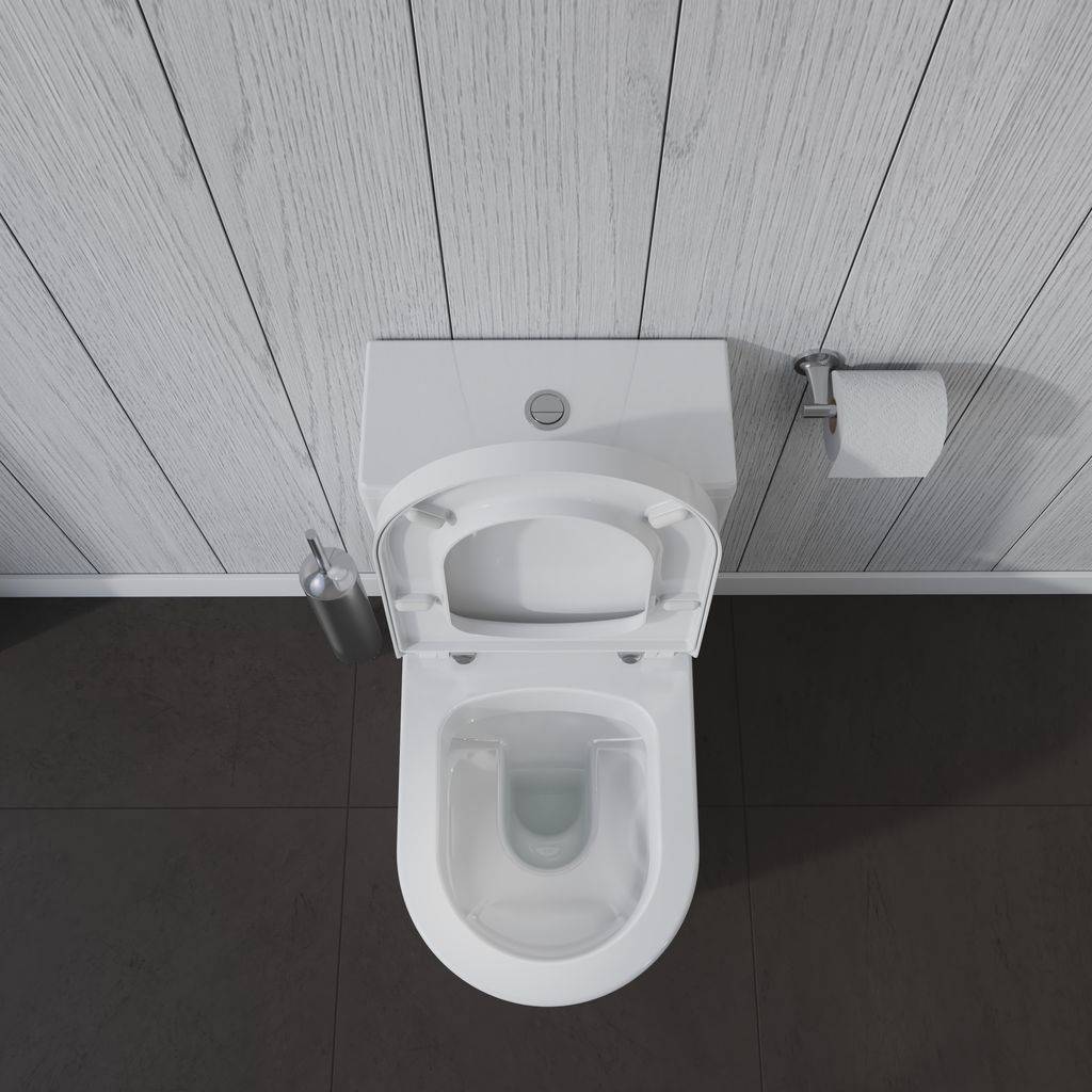 ME by Starck Stand-WC für Kombi 650 mm Tiefspüler, Abgang senkrecht, weiß