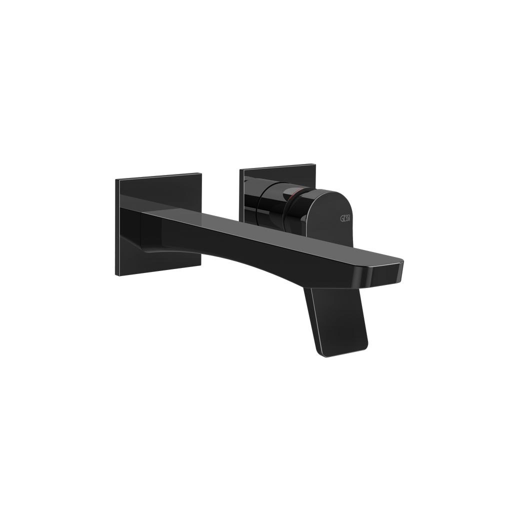Gessi Rilievo Waschtisch-Wand-Einhebelmischer Metall schwarz