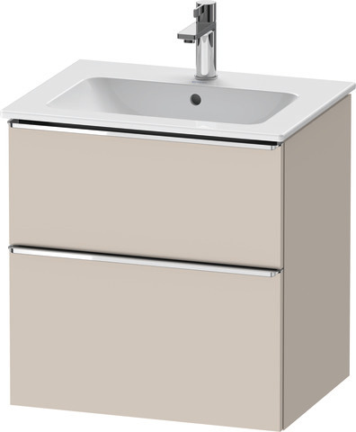 Duravit D-Neo Waschtischunterbau wandhängend mit Möbelgriff chrom
