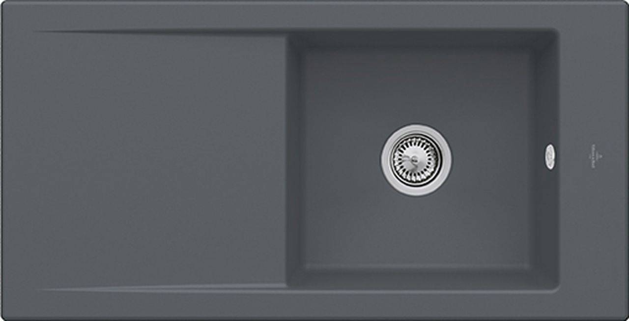 Villeroy & Boch Timeline 60 Küchenspüle, mit Ablaufgarnitur mit Handbetätigung, 1000 x 510mm