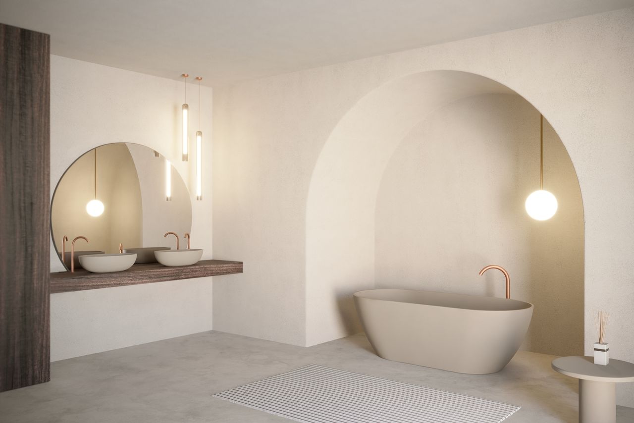Bilbao 170 Solid Surface freistehende Badewanne 170 x 80 x 55,5cm